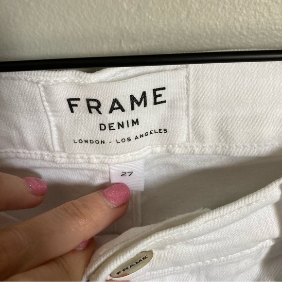 Frame White Le Sylvie Crop Jeans Size 27 - Picture 5 of 8